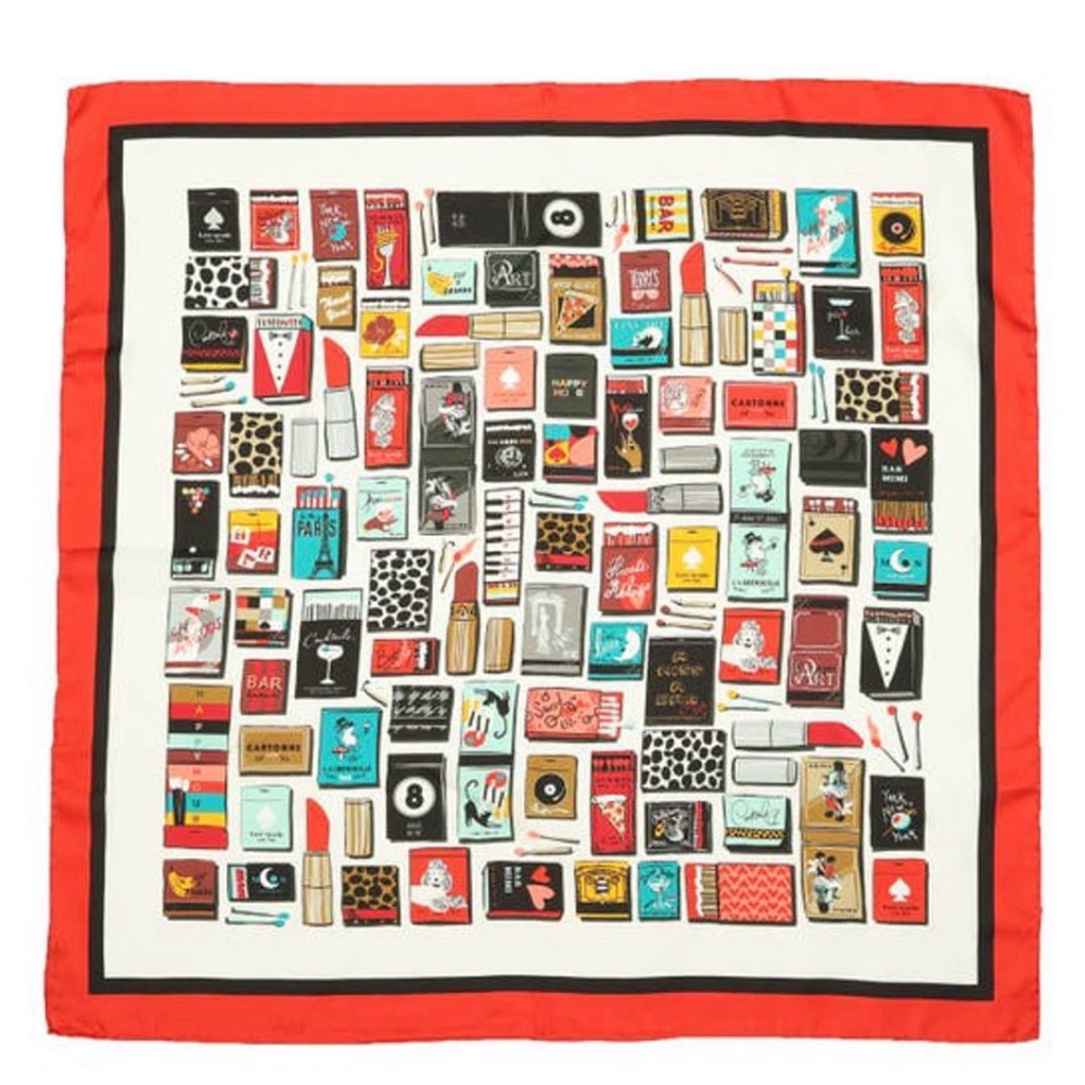 ISO Kate Spade Multicolor Matchbook Print Scarf